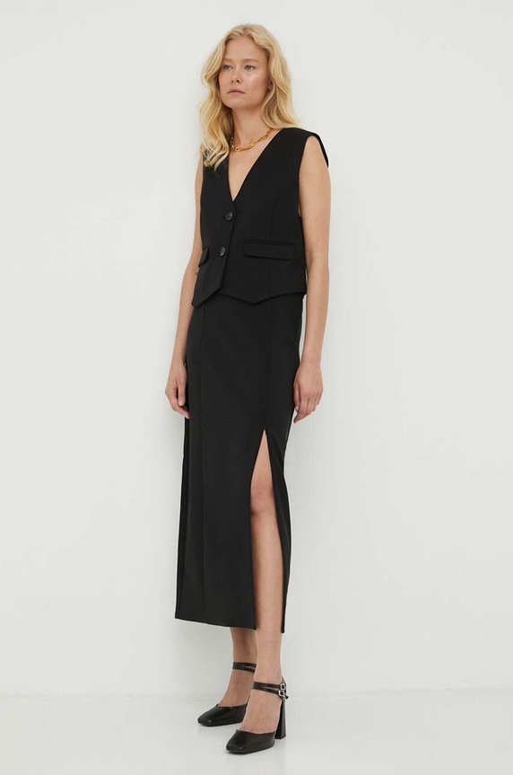 Gestuz szoknya elasztánnal fekete 10906723