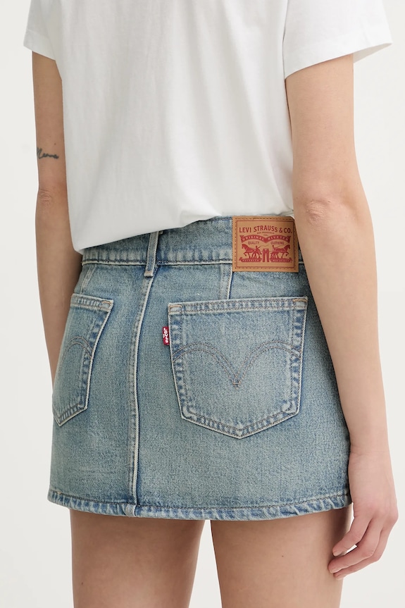 Odzież Levi's spódnica jeansowa SUPERLOW MINI 003Z7 niebieski
