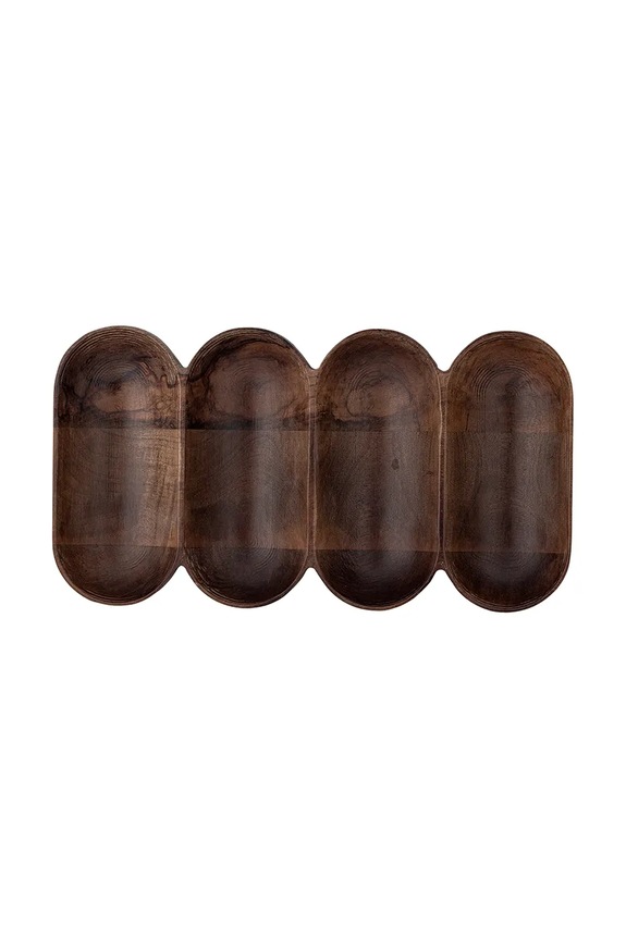 Kuchnia i bar Bloomingville taca dekoracyjna Maluna 33 x 3,5 x 17,5 cm 82068457 brązowy