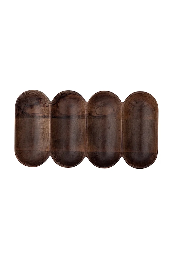 Kuchnia i bar Bloomingville taca dekoracyjna Maluna 33 x 3,5 x 17,5 cm 82068457 brązowy