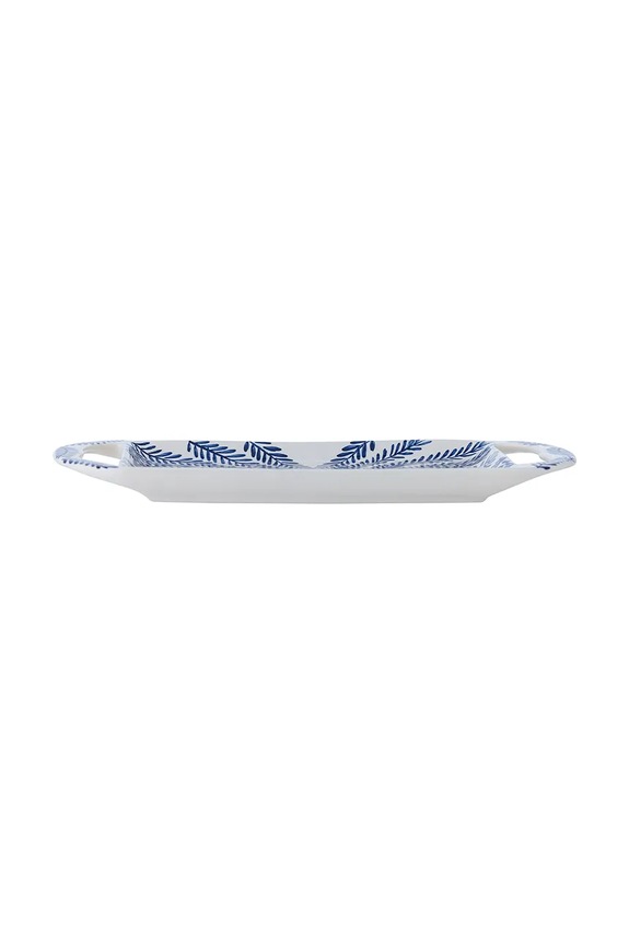 Bloomingville talerz do serwowania Karlie 40 x 2,5 x 22 cm 82068466 niebieski AA00