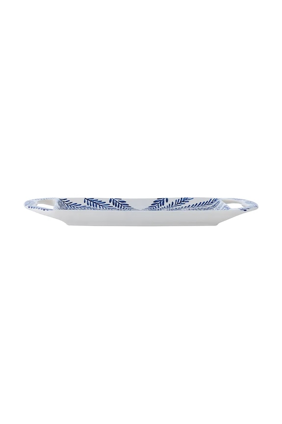Bloomingville talerz do serwowania Karlie 40 x 2,5 x 22 cm 82068466 niebieski AA00