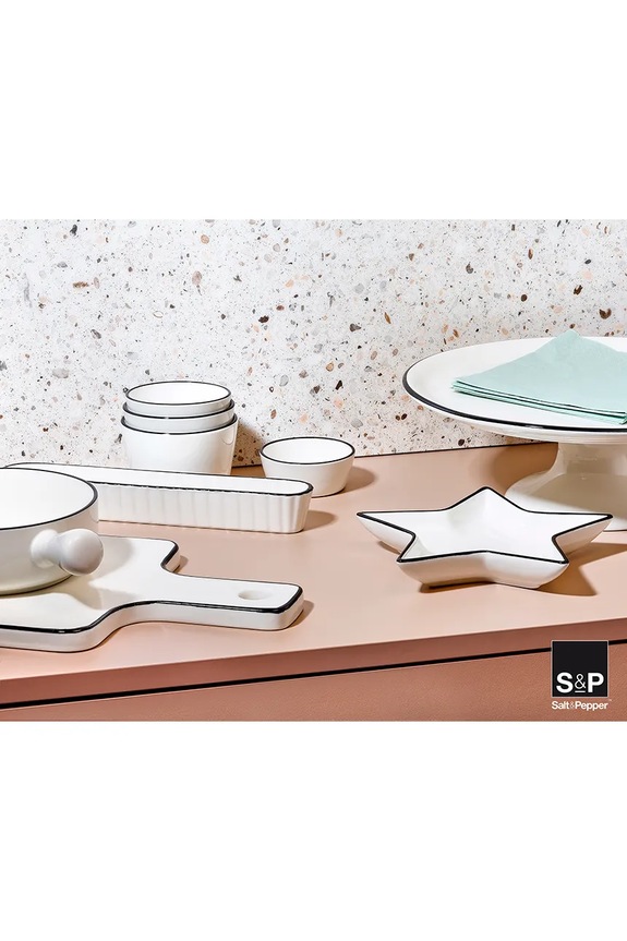 Κουζίνα και μπαρ Βάση σερβιρίσματος Salt&Pepper Nero 854176 λευκό