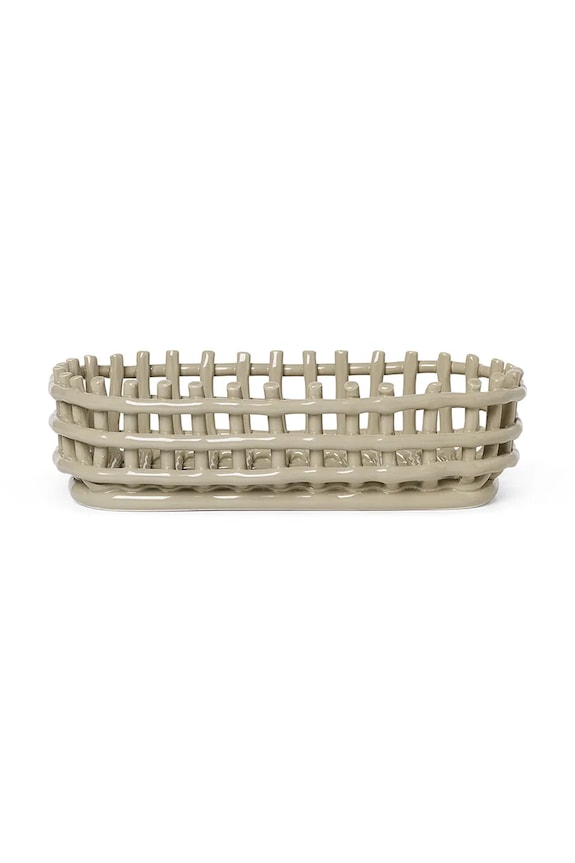 Декоративний кошик ferm LIVING Ceramic Basket бежевий 1104264539