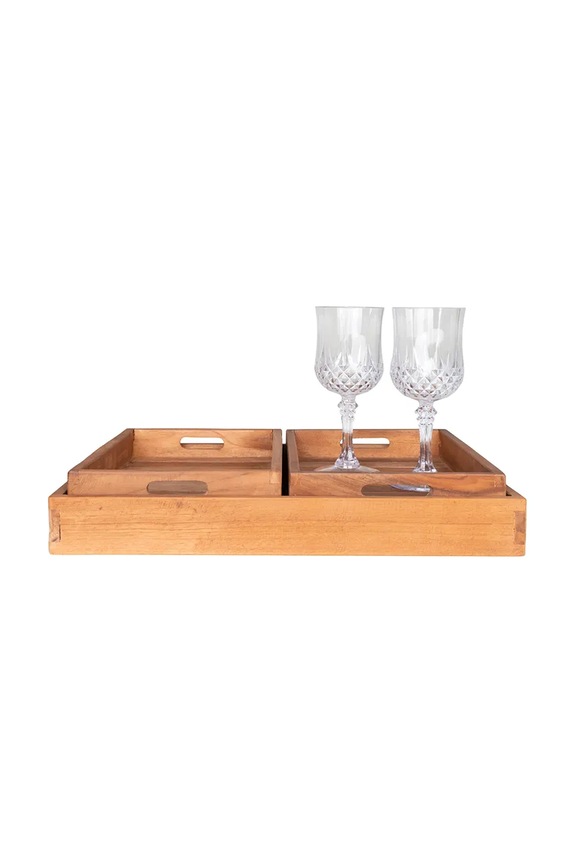 Bucătărie și bar House Nordic set de tavi Faro 3-pack 4601020 bej