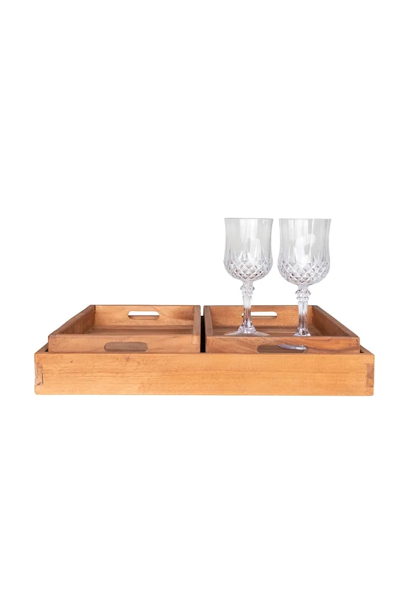 Bucătărie și bar House Nordic set de tavi Faro 3-pack 4601020 bej