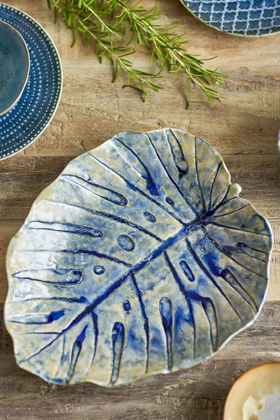 Bloomingville tálaló tányér Rowan kék 82061799