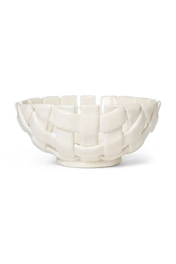 Διακοσμητικό μπολ ferm LIVING Plait λευκό 1104269916