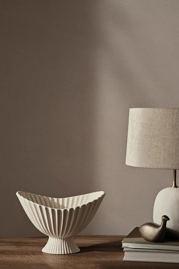 ferm LIVING dekoratív tál Fountain fehér 1104269014