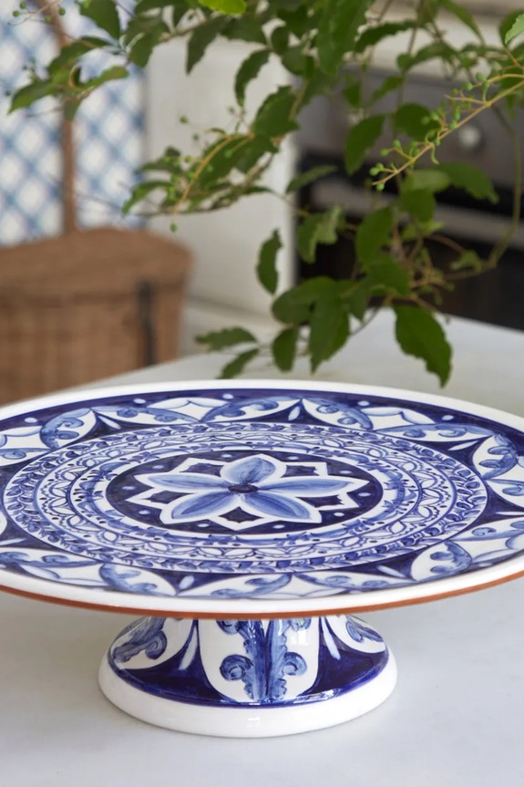 Кухня та бар Підставка для торта і солодощів Costa Nova Alentejo 33 cm FP90.BW темно-синій