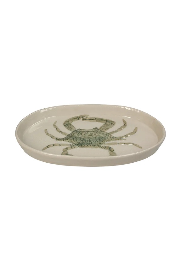 home & lifestyle platou de servire Crab 2,5 x 18 x 28,8 cm bej KAL.8223