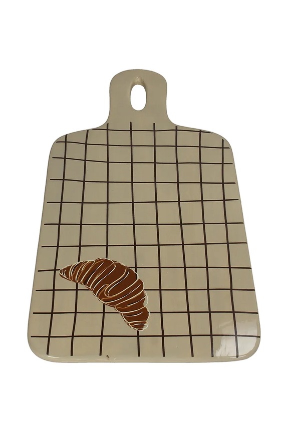 home & lifestyle tavă decorativă Croissant 1,5 x 23 x 40,5 cm bej KAL.8479
