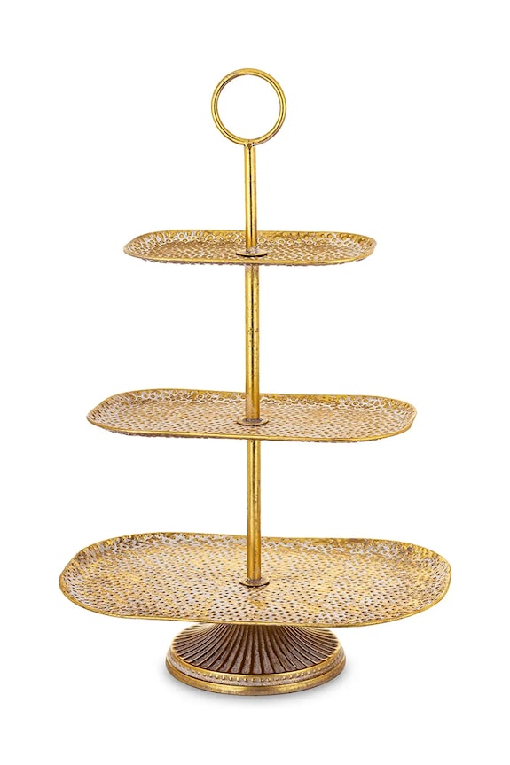 Βάση γλυκών home & lifestyle 68 x 45 x 28 cm κίτρινο 175573