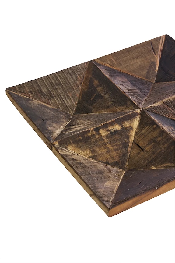 Διακοσμητικός δίσκος Madam Stoltz 34 x 34 x 5 cm MBN08 καφέ AA00