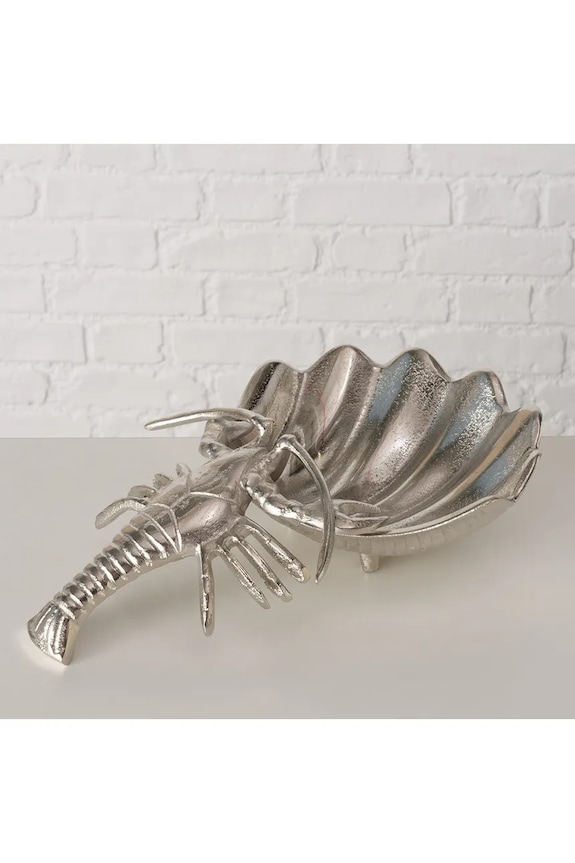 Dekoračná miska Boltze Lobster 35,5 x 22,5 x 8 cm 2056560 sivá AA00
