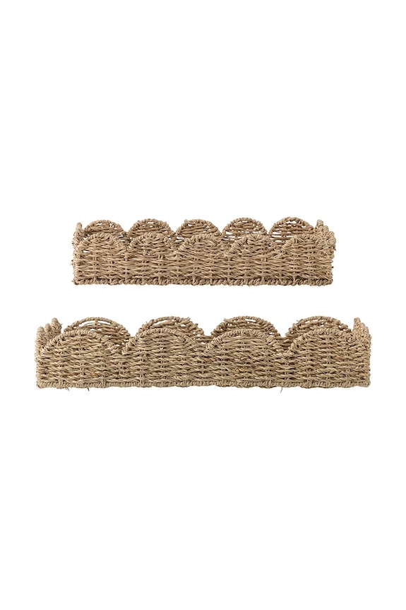 Bloomingville set de tăvi decorative Brea 2-pack bej 82065199