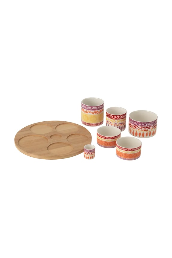 J-Line set de boluri pentru servire din ceramică siliconată 63775 multicolor AA00