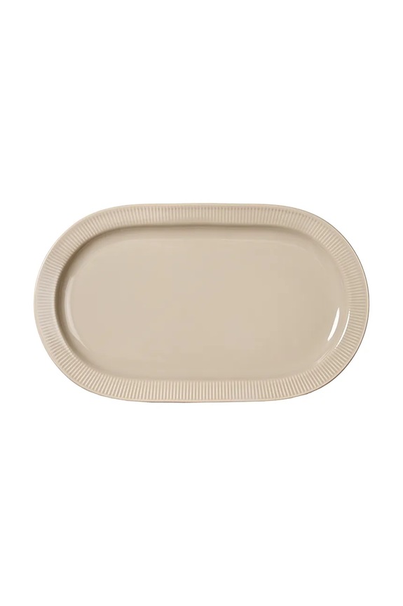 Sagaform talerz do serwowania z porcelany szkliwionej 34 x 20 x 2,5 cm beżowy 5018725