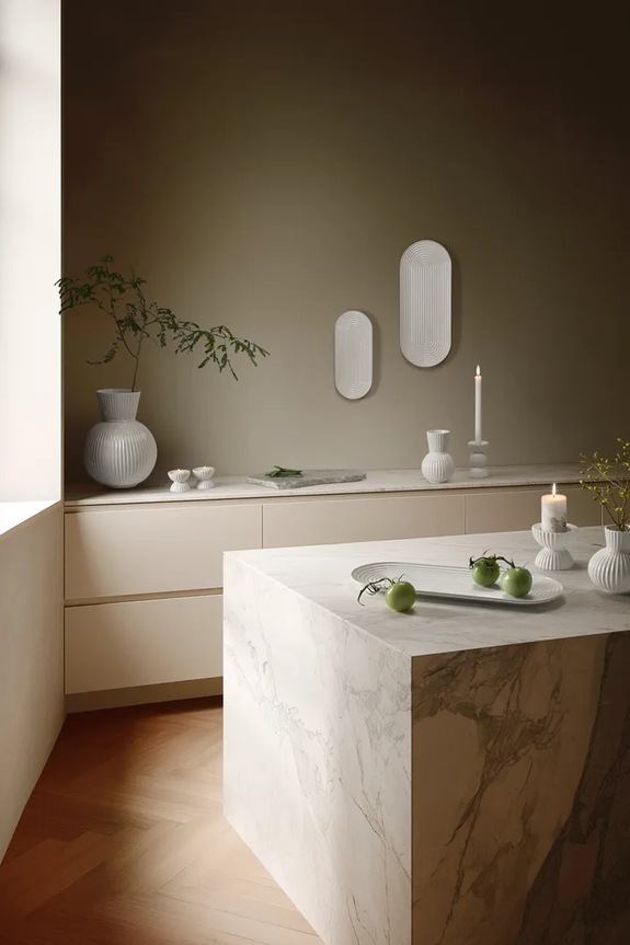 Lyngby platou pentru servire din porțelan 32 x 14,5 cm alb 201469