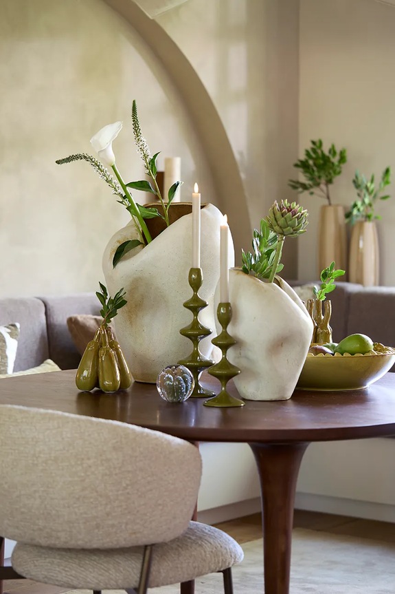 Light & Living bol de servire pentru fructe din ceramică siliconată 43 x 12 cm galben 6361369