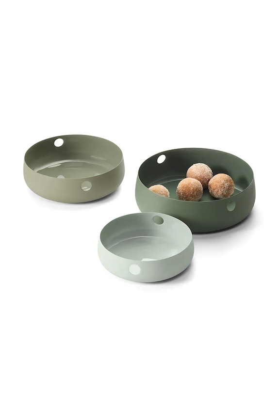 Philippi set de boluri din oțel acoperit cu pulbere verde P234027