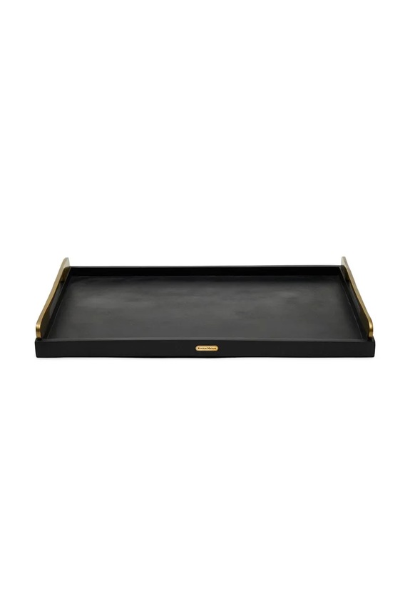 Riviera Maison taca do serwowania z drewna mango czarny 461590