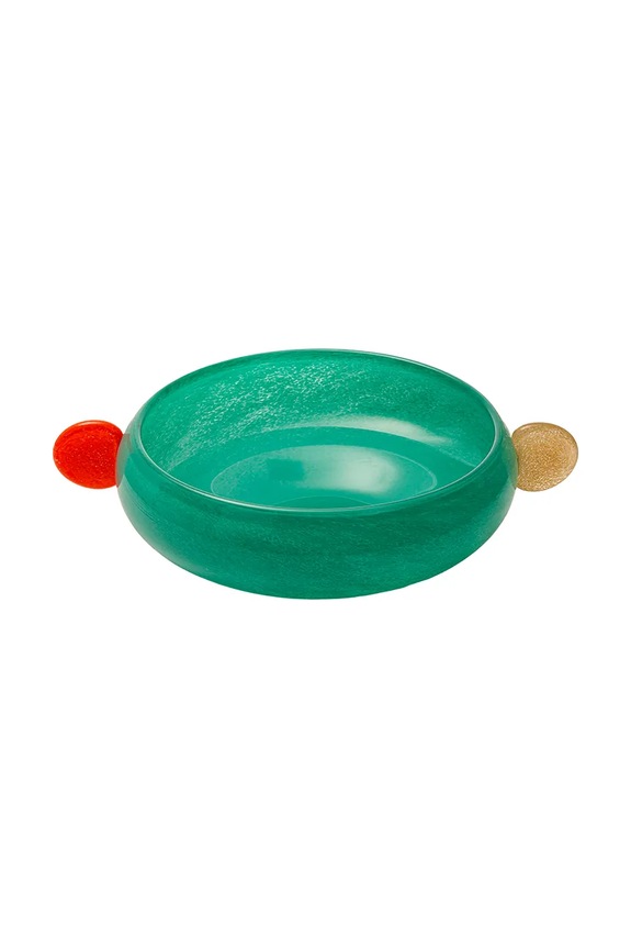 Palais Royal misa na owoce ze szkła barwionego 40 cm turkusowy 1038443