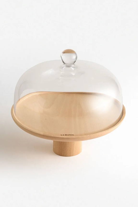 La Mania πιατέλα με κάλυμμα από ξύλο οξιάς 27 x 27,5 cm 5905549447109 καφέ AA00