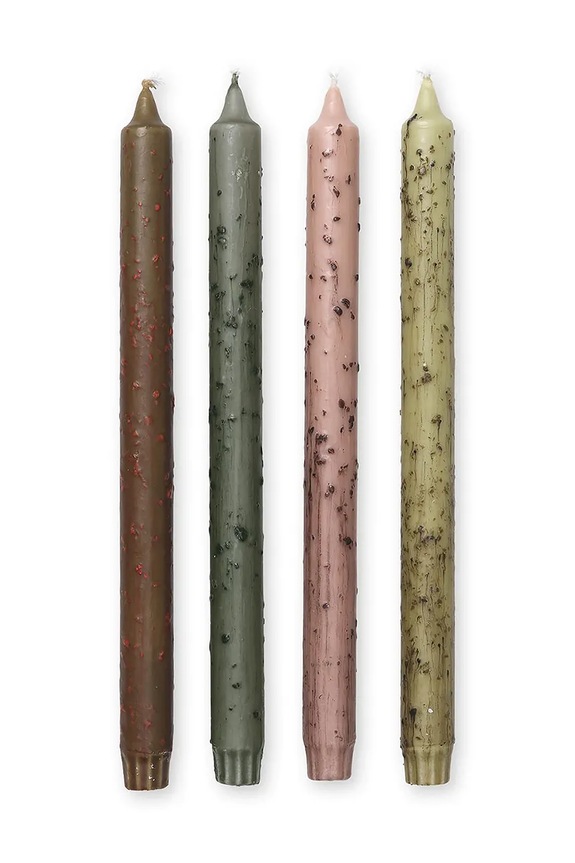 ferm LIVING set candele pacco da 4 multicolore 1104266254