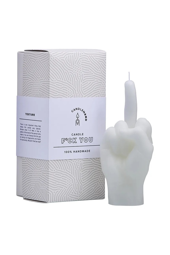 Home SPA Ukrasna svijeća CandleHand F*ck you 380 g fck.white bijela