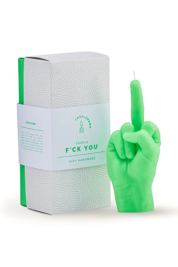 Домашнє SPA Свічка декоративна CandleHand F*ck you 380 g. fck.fl.green зелений