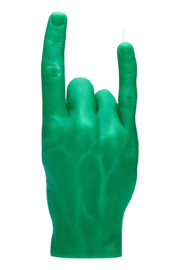 Dekorativní svíčka CandleHand You Rock 310 g rck.green zelená AA00