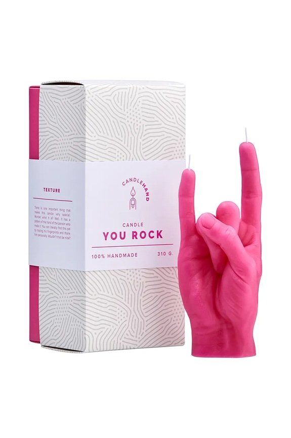 Домашнє SPA Свічка декоративна CandleHand You Rock 310 g rck.pink рожевий