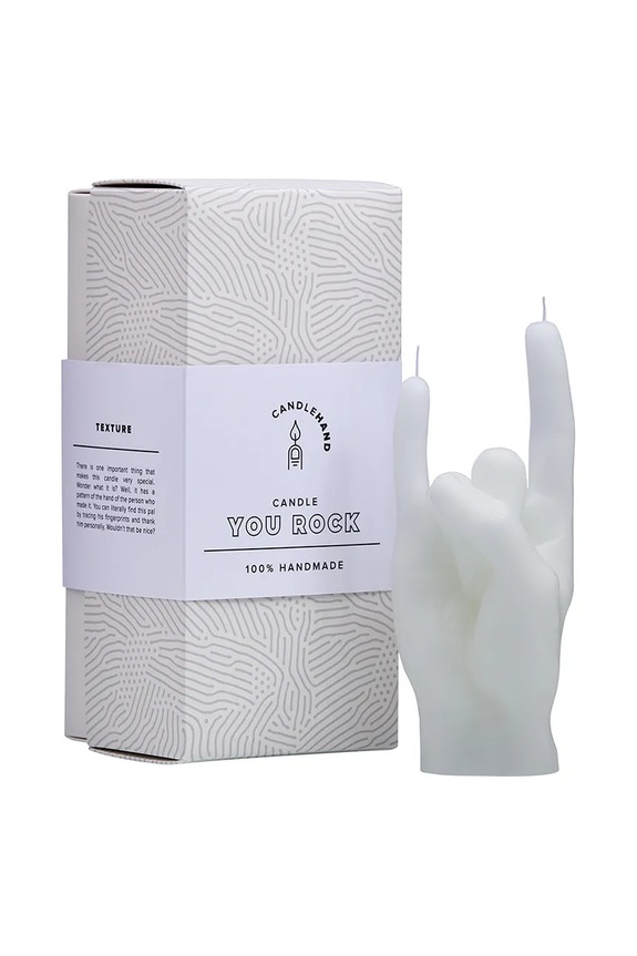 Домашнє SPA Свічка декоративна CandleHand You Rock 310 g. rck.white білий