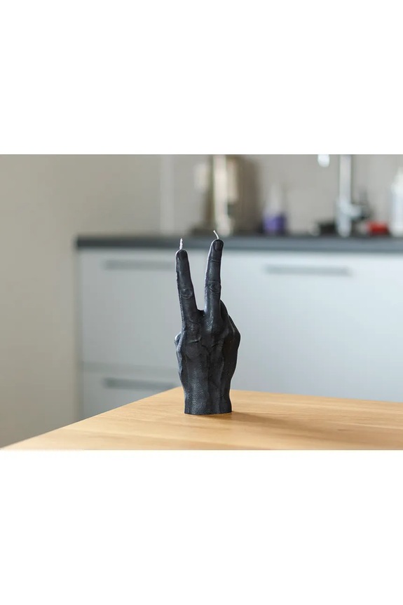 Свічка декоративна CandleHand Peace 360 g чорний vic.black