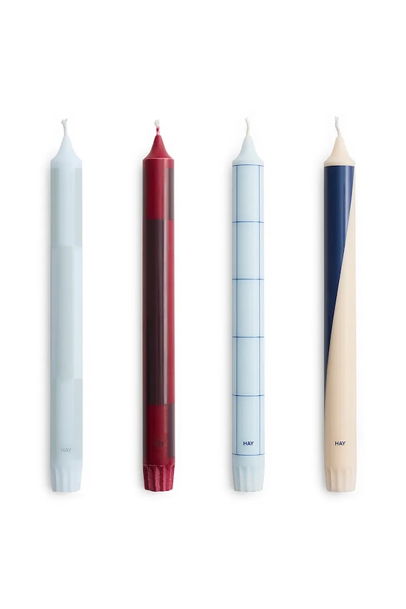 Комплект свещи HAY Pattern Candle 2,2 x 24 cm (4 броя) многоцветен AB361.F429