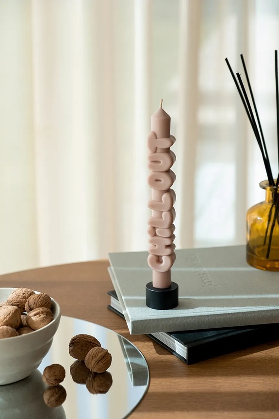 Home SPA Διακοσμητικό κερί CandleHand Chill Out 23 cm tp.chl.cream πορτοκαλί