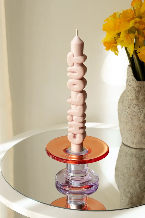 Διακοσμητικό κερί CandleHand Chill Out 23 cm πορτοκαλί tp.chl.cream