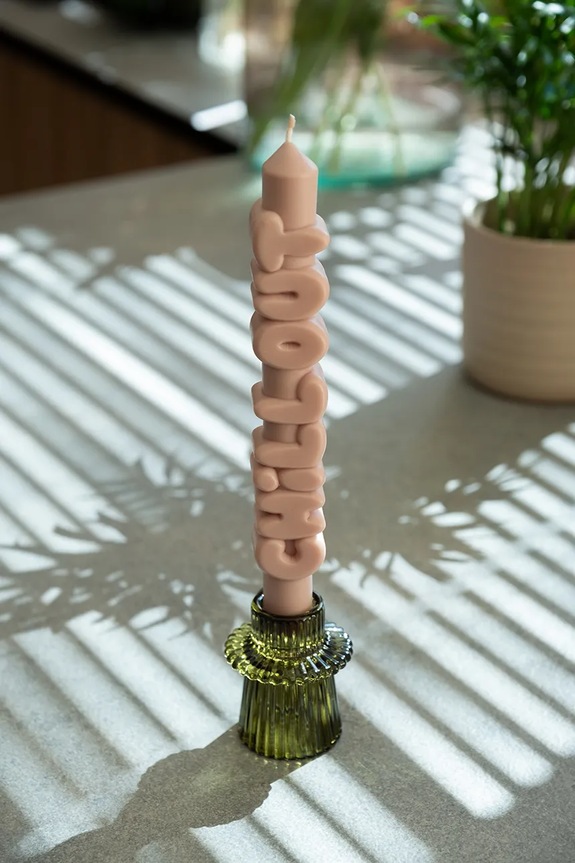 Διακοσμητικό κερί CandleHand Chill Out 23 cm tp.chl.cream πορτοκαλί