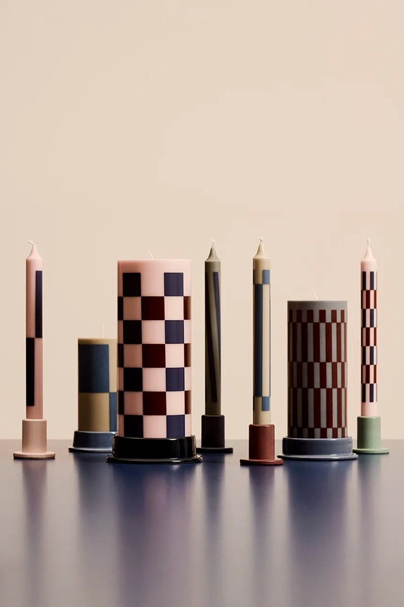 Set svijeća HAY Pattern 24 x 2,2 cm 4-pack AB361.D783 šarena AA00