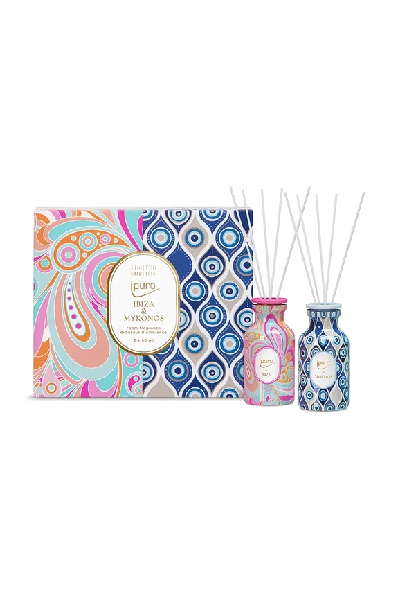 Ipuro kit difuzor de aromă Ibiza & Mykonos, 2 x 50 ml 2-pack multicolor ZIPU3220