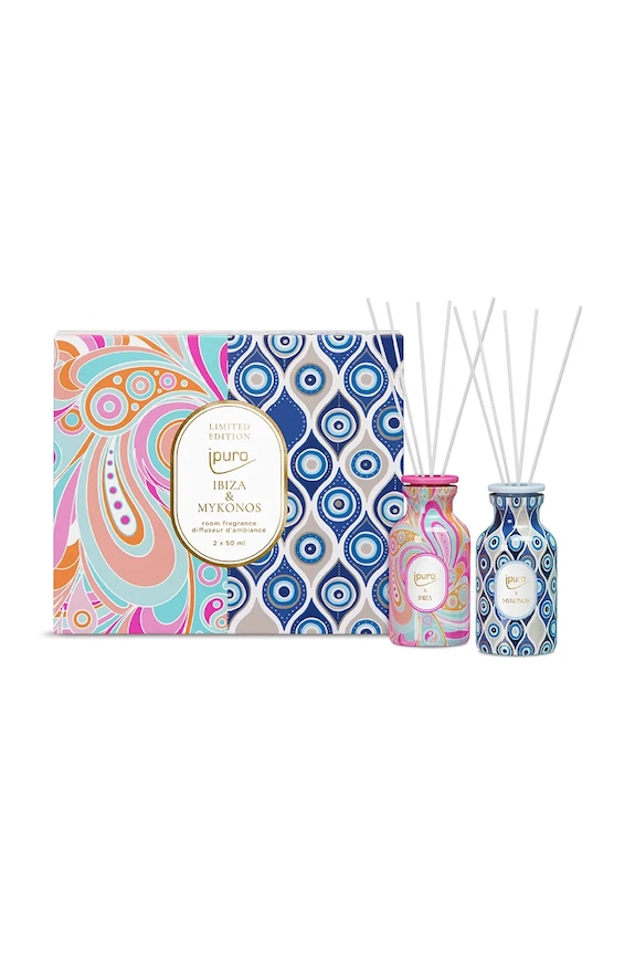 Ipuro kit difuzor de aromă Ibiza & Mykonos, 2 x 50 ml 2-pack multicolor ZIPU3220