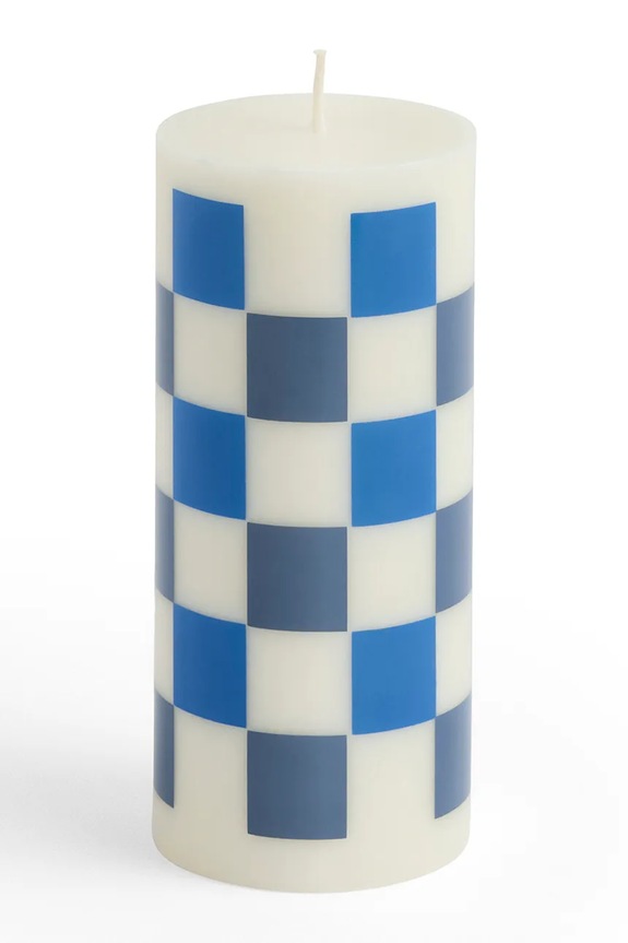 HAY lumânare decorativă Column Candle 15 x 6,8 x 6,8 cm albastru AB401.A601.AP86