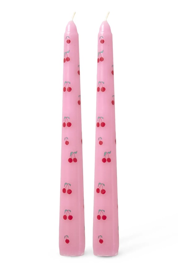 Rice świeca dekoracyjna Cherry Love 20,5 x 2,5 x 4,5 cm 2-pack różowy CDPRI.2ZCHERI