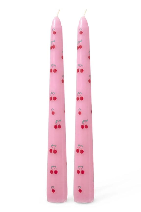 Rice świeca dekoracyjna Cherry Love 20,5 x 2,5 x 4,5 cm 2-pack różowy CDPRI.2ZCHERI