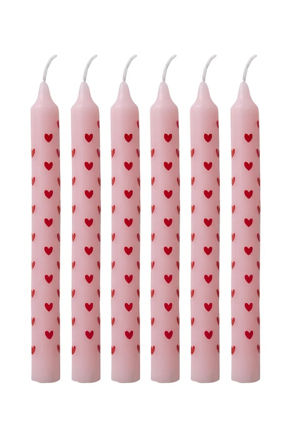 Σετ διακοσμητικών κεριών Rice Heart 15,5 x 3 x 7,5 cm 12 τεμάχια πολύχρωμο CDPRI.SHEA