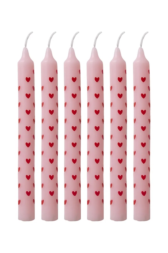 Σετ διακοσμητικών κεριών Rice Heart 15,5 x 3 x 7,5 cm 12 τεμάχια πολύχρωμο CDPRI.SHEA