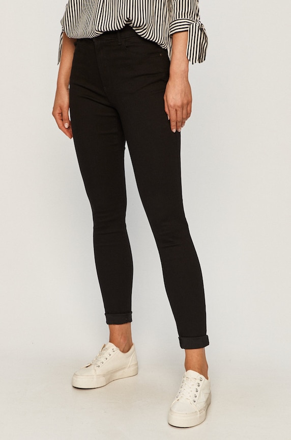 Wrangler jeansy High Rise Skinny czarny W27HLX023