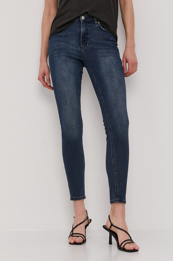 Pieces Jeansy Planet friendly granatowy 17106120