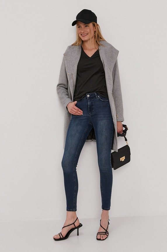 Pieces Jeansy 17106120 granatowy AA00